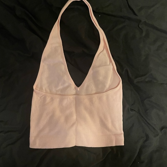 Pink Ribbed Halter Top - Picture 2 of 2